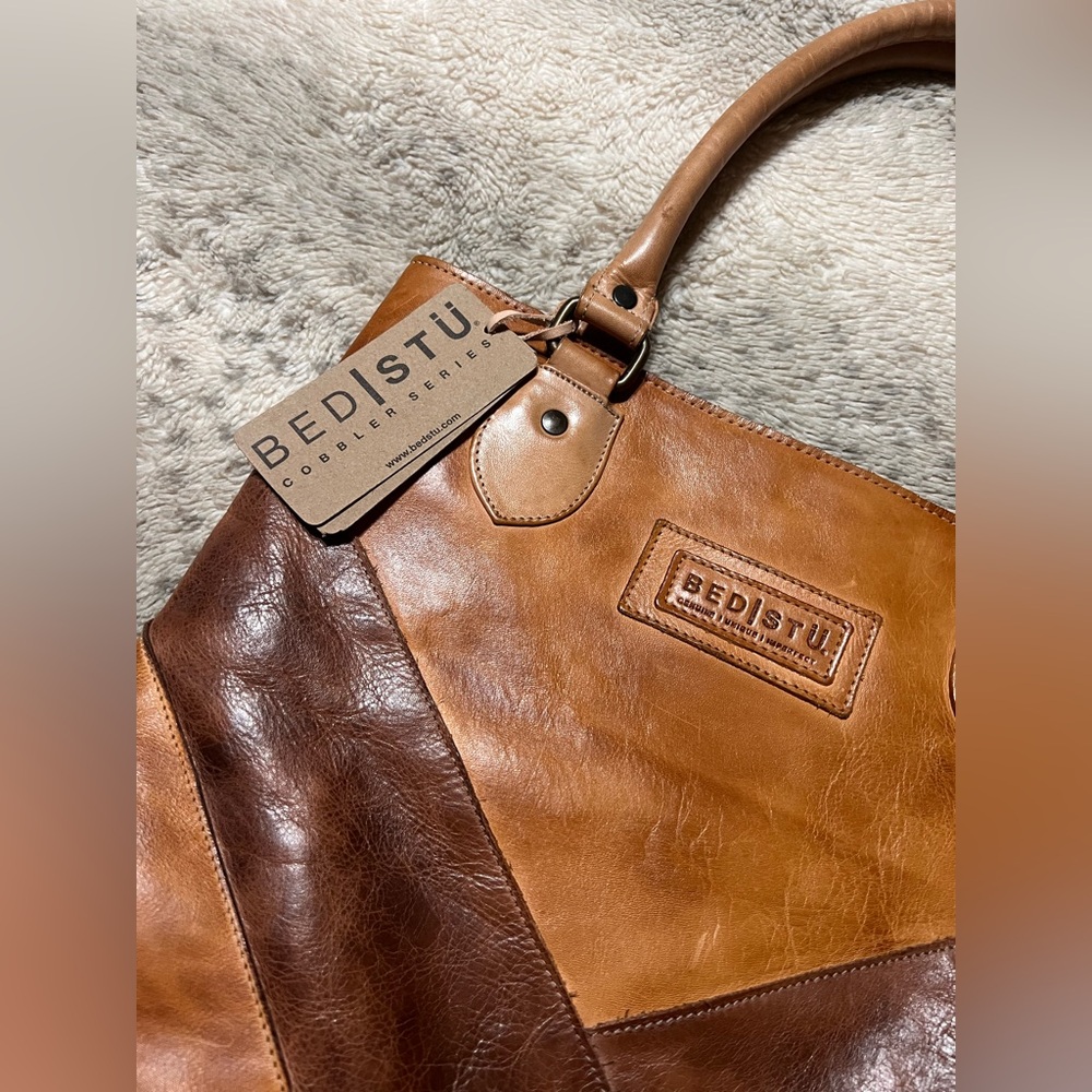 BED STU Italic Cafe Latte Rustic Bag Handbag Tote Bag NWT $345 - Picture 15 of 16